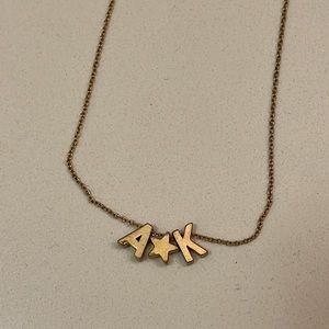 COPY - A K initial gold necklace with star